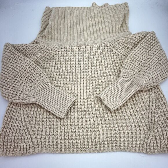 Express Chunky Knit Crop Turtleneck Sweater Size Large NWT - Picture 1 of 5